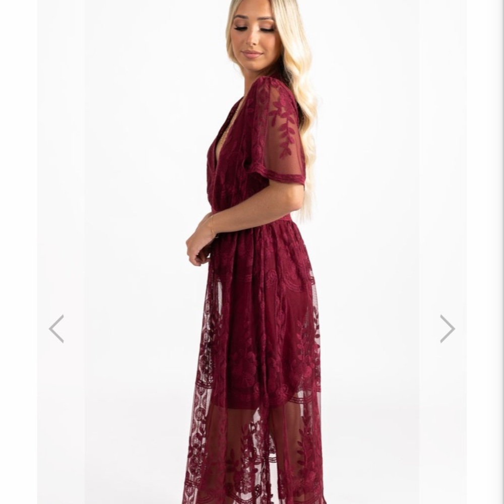 New Wine color Maxi dress